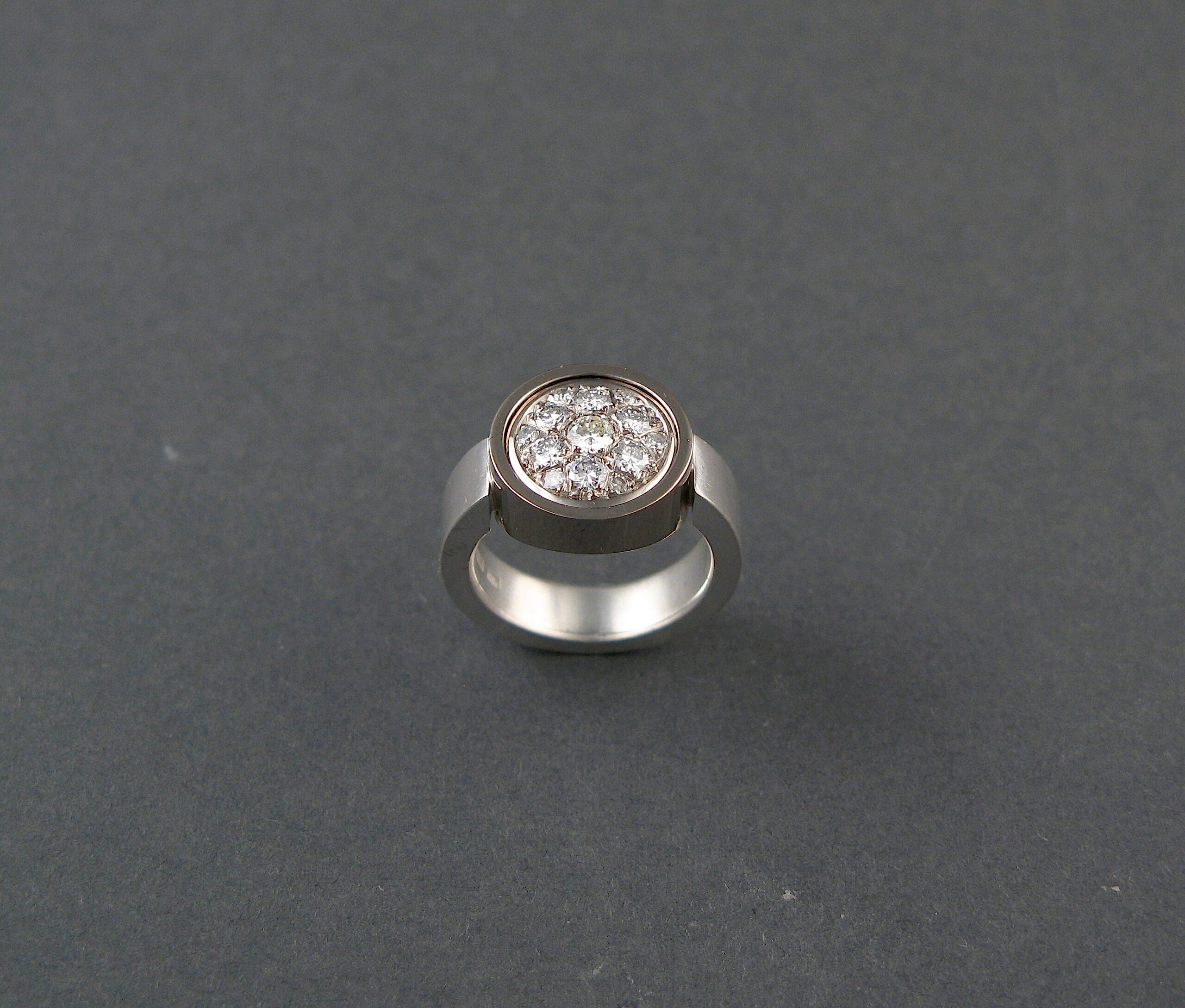 Ring, ”Lilla P”, silver, vitt guld och briljanter.